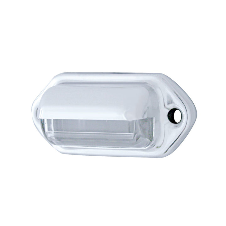 4 White LED Chrome License Plate Light/Utility Light