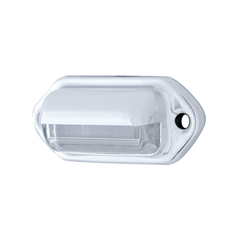 4 White LED Chrome License Plate Light/Utility Light
