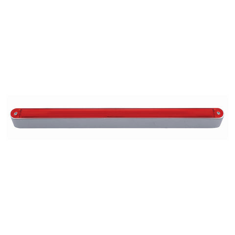 24 LED Dual Function 12" GloLight Bar With Bezel - Red LED/Red Lens