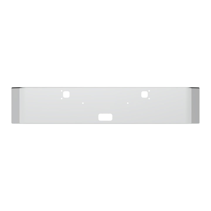 SS Clad Aluminum Bumper For 1982-2024 Kenworth W900 - Curved Ends