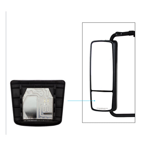 Auxiliary Convex Mirror For 2004-2012 Volvo VNL - Heated