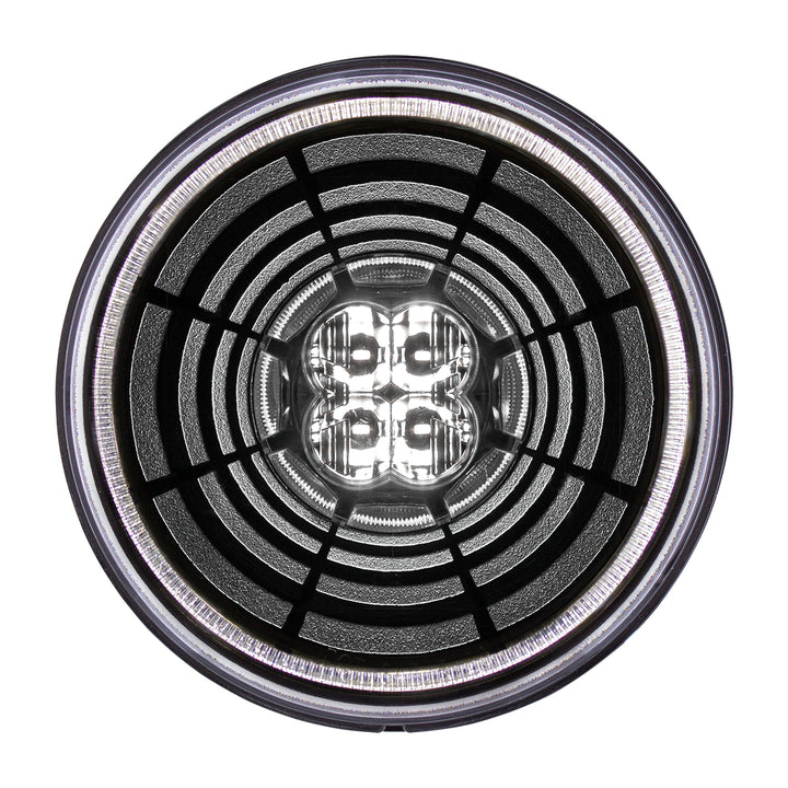13 LED 4" Round Abyss Light (Back-Up) - White LED/Clear Lens