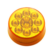 9 LED 2-1/2" Round Pure Reflector Light (Clearance/Marker) - Amber LED/Amber Lens