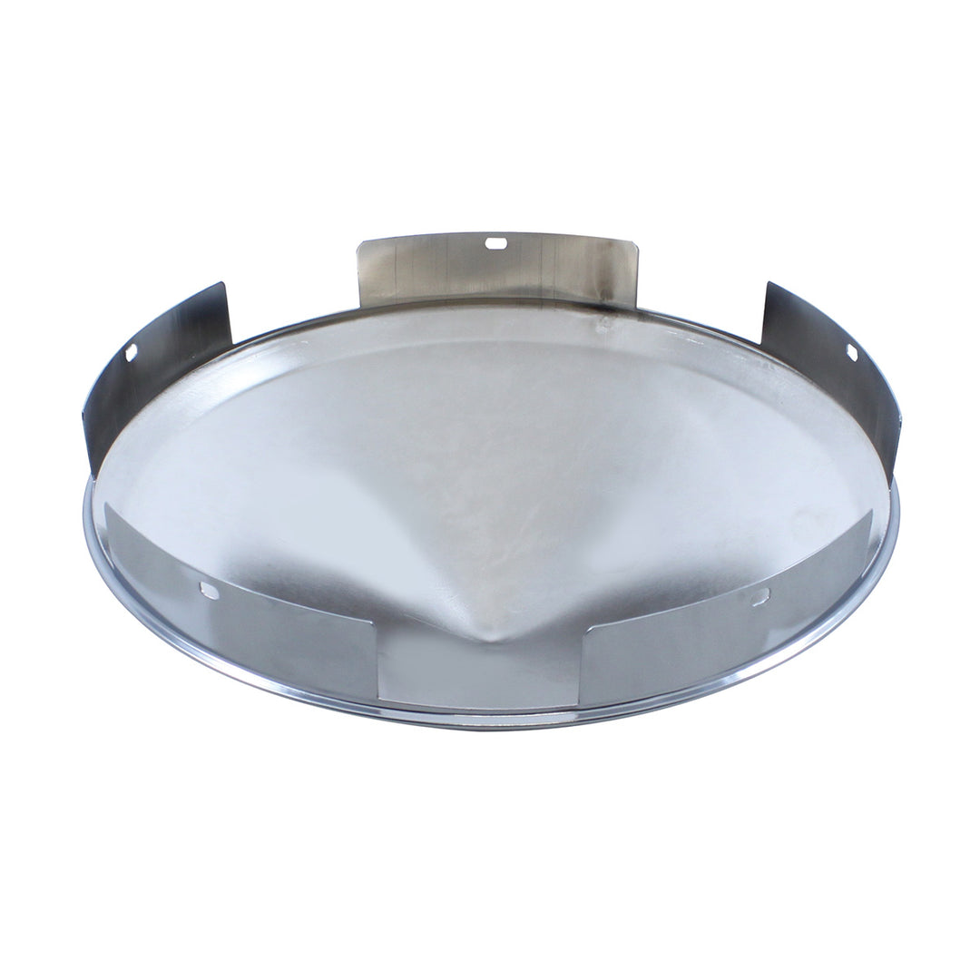 5 Even Notched Chrome Pointed Front Hubcap - 1" Lip
