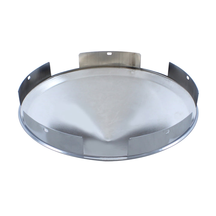 5 Even Notched Chrome Pointed Front Hubcap - 1" Lip