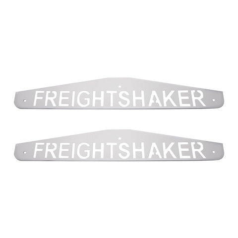 4" X 24" Chrome Freightshaker Bottom Mud Flap Plate - Bolt Thru (Card of 2)