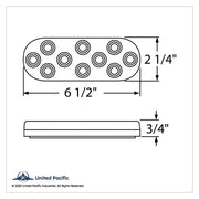 10 LED 6" Oval Light (Stop, Turn & Tail) - Red LED/Clear Lens