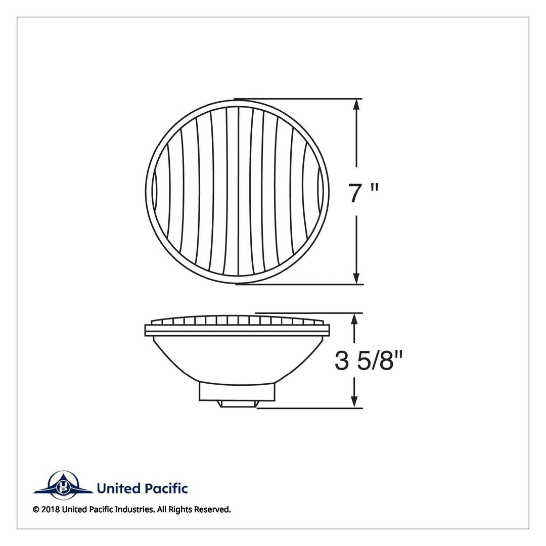 7" Circular Light With Replaceable H4 Bulb