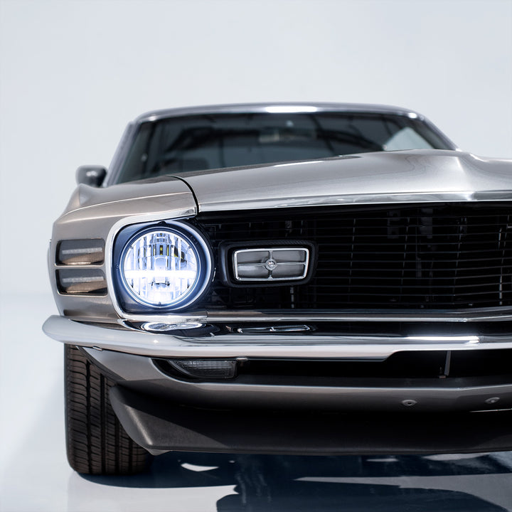 ULTRALIT - High Power LED 7" Headlight With White Position Light Bar