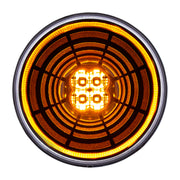 13 LED 4" Round Abyss Light (Turn Signal) - Amber LED/Clear Lens
