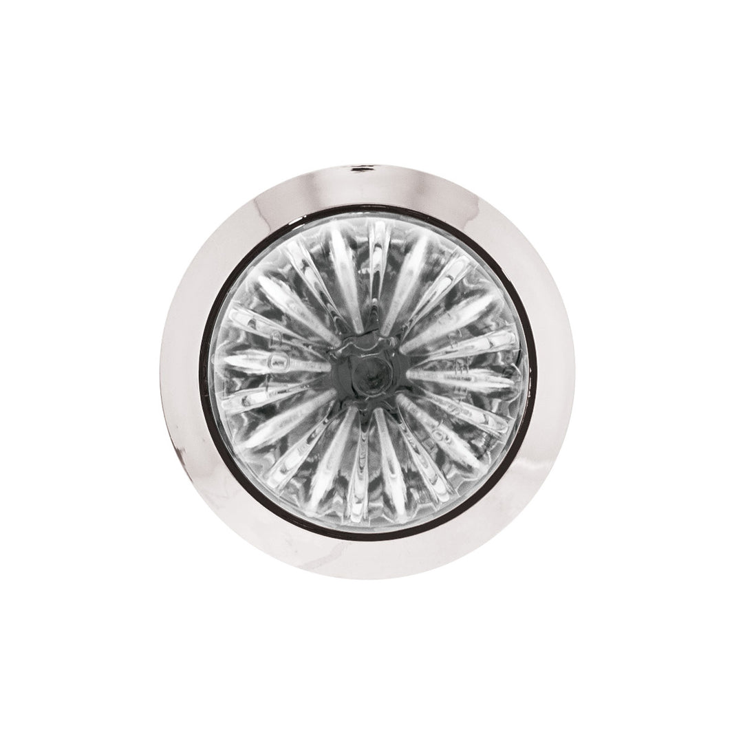 4 LED 3/4" Mini Watermelon Double Fury Light With Clear Lens (Clearance/Marker) - Red &amp; Blue LED