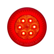 16 LED 4" Round Turbine Light (Stop, Turn & Tail) - Red LED/Red Lens