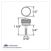 Dash Screw With Amber Crystal For Peterbilt (2001-2005)(6-Pack)