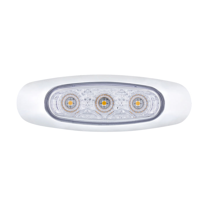 5 LED Reflector Light (Auxiliary/Utility) With Side Ditch Light - Amber LED/Clear Lens (Card)