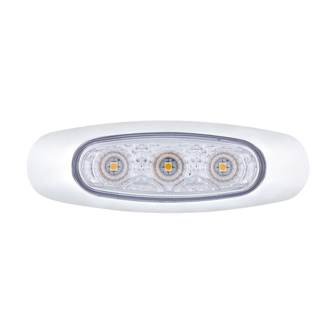 5 LED Reflector Light (Auxiliary/Utility) With Side Ditch Light - Amber LED/Clear Lens (Card)