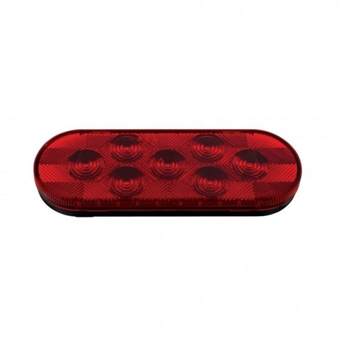 7 LED Oval Light Kit (Stop, Turn & Tail) - Red LED/Red Lens