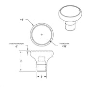 Deluxe Aluminum Screw-On Air Valve Knob With Multi-Color Glossy Tractor Sticker - Pearl White