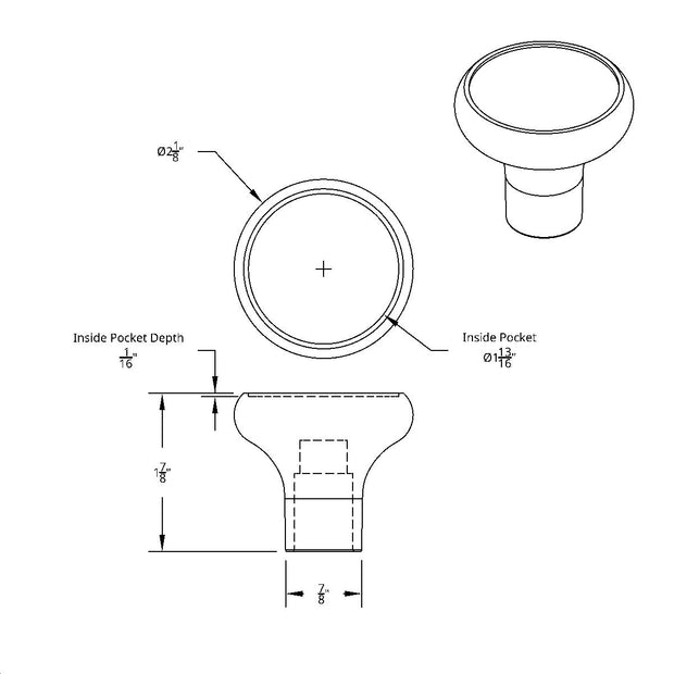 Deluxe Aluminum Screw-On Air Valve Knob With Multi-Color Glossy Tractor Sticker - Pearl White