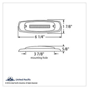 16 LED Rectangular GloLight With Bezel (Clearance/Marker) - Amber LED/Amber Lens