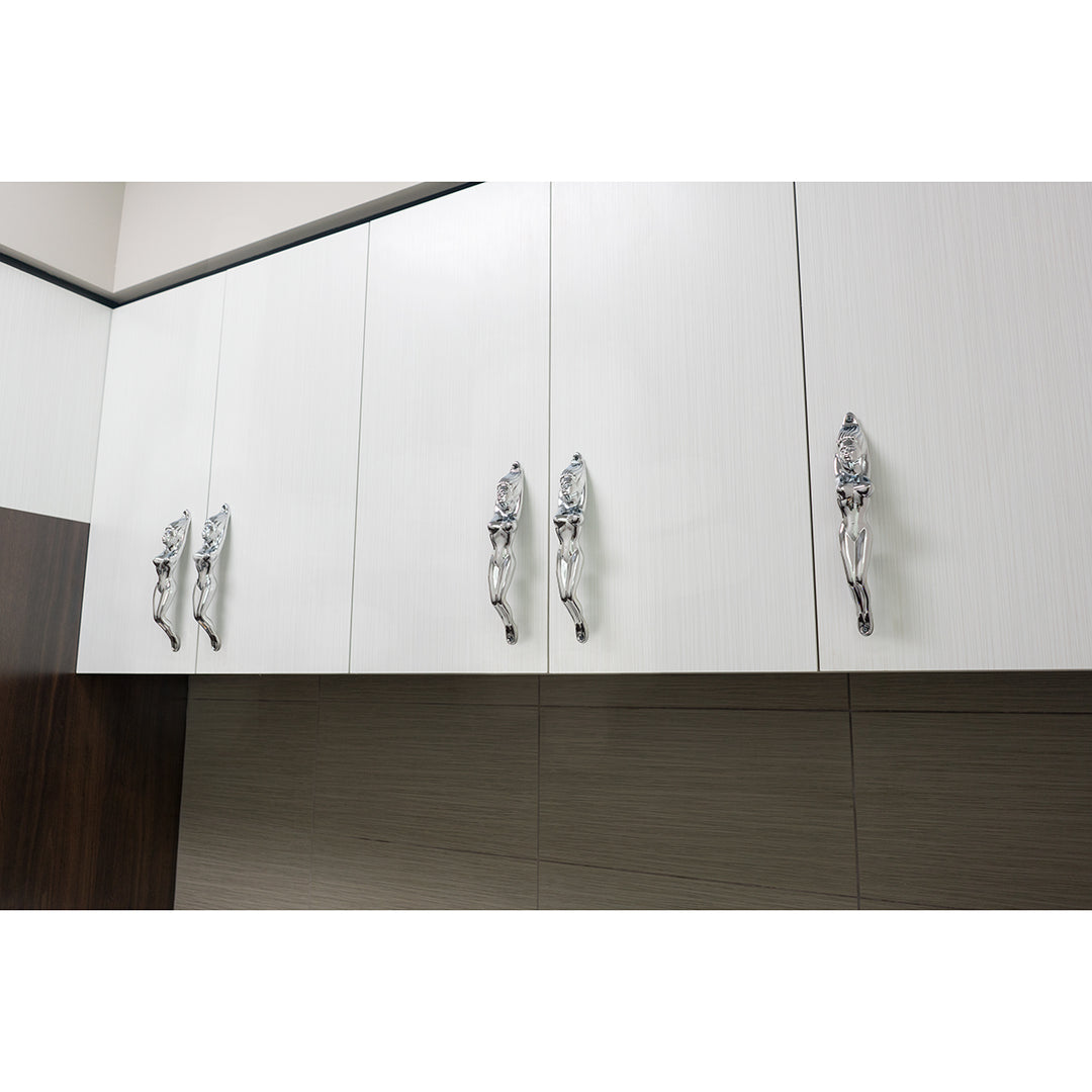 Chrome Nude Lady Shape Grab Handle