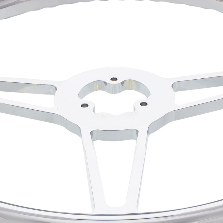 18" Chrome Aluminum "Chopper" Style Steering Wheel