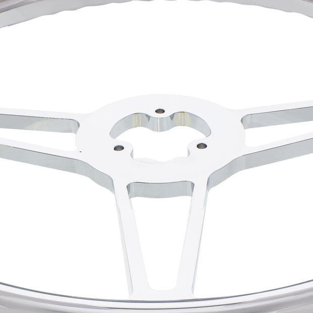 18" Chrome Aluminum "Chopper" Style Steering Wheel