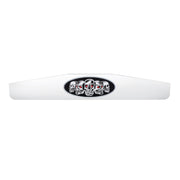 4" X 24" Chrome Bottom Mud Flap Weight With Oval Black Skull Emblem