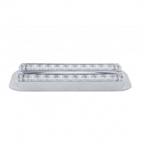 Dual 10 LED 6-1/2" Turn Signal Light Bars - Amber LED/Clear Lens