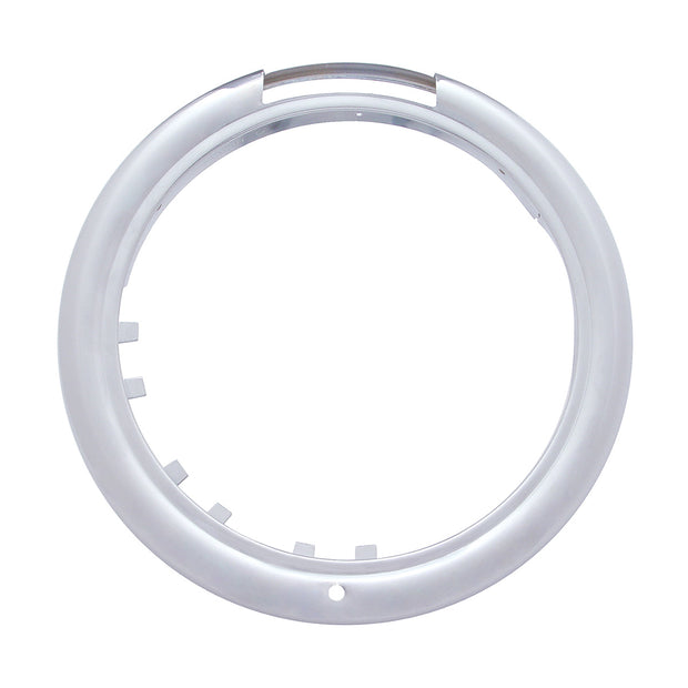 Chrome Classic Headlight H4 With 34 White LED & Signal - Clear Lens