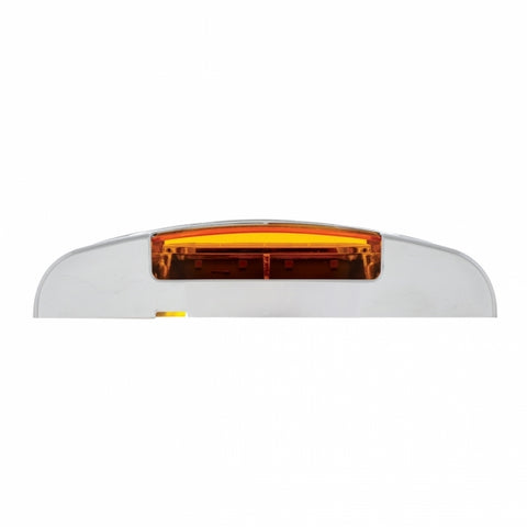16 LED Reflector Light (Clearance/Marker) With Chrome Bezel - Amber LED/Amber Lens