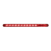 14 LED 12" Sequential Light Bar With Bezel - Red LED/Red Lens