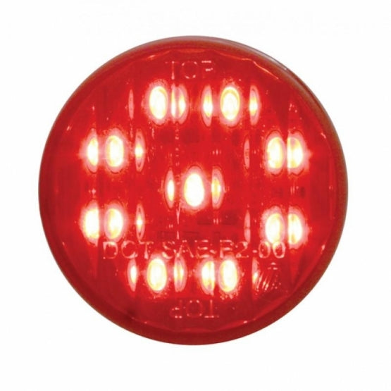 30" Heavy Duty Mud Flap Hangers With 9 LED End Cap &amp; Grommet - Red LED/Red Lens (Pair)