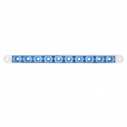 10 LED 9" Dual Function Light Bar - Blue LED/Clear Lens