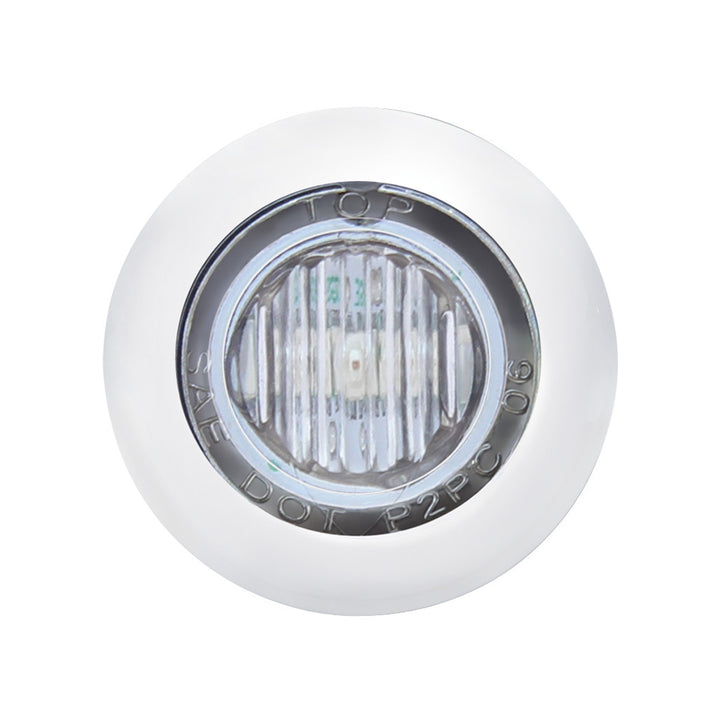 3 LED 3/4" Mini Light With Bezel (Clearance/Marker) - White LED/Clear Lens