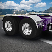 120" 430 Stainless Steel (16ga) Roll  Formed Edge Smooth Full Fender 60" Spread - SS Series (Pair)