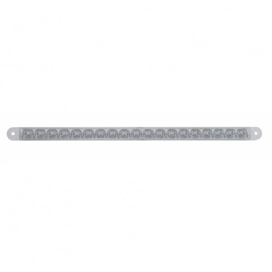 19 LED 12" Reflector Light Bar (Stop, Turn & Tail) - Red LED/Clear Lens