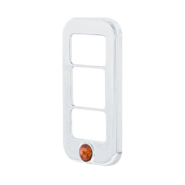 Rocker Switch Cover With 3 Openings & Copper Crystal For Freightliner (3-Pack)