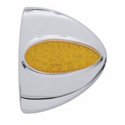 39 LED Teardrop Headlight Turn Signal Light Cover For Peterbilt - Amber LED/Amber Lens