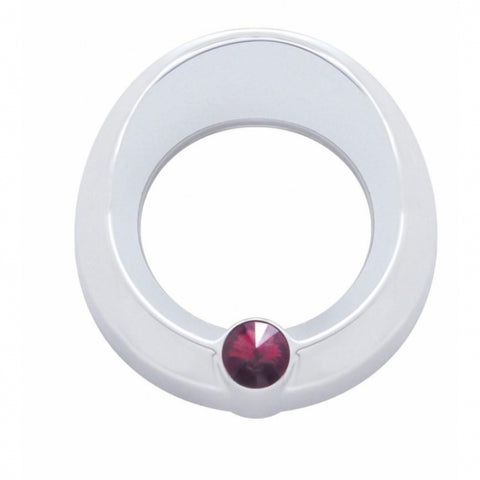 Universal Small Gauge Bezel With Visor - Purple Crystal