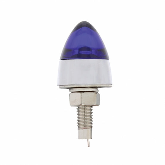 LED Bullet License Plate Fastener - Blue (2-Pack)