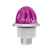 4 LED 3/4" Mini Watermelon Double Fury Light With Clear Lens (Clearance/Marker) - Amber & Purple LED