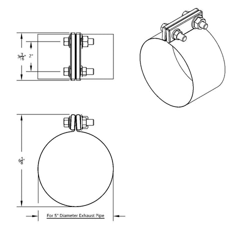 5" Stainless Flexible Seal Clamp