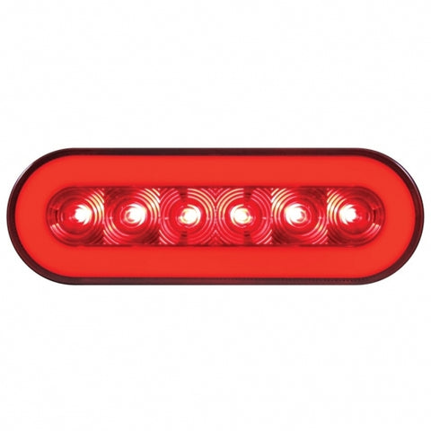 22 LED 6" Oval GloLight Kit (Stop, Turn & Tail) - Red LED/Red Lens (Each)