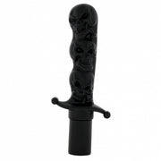 Black Aluminum Skull Dagger Air Valve Knob