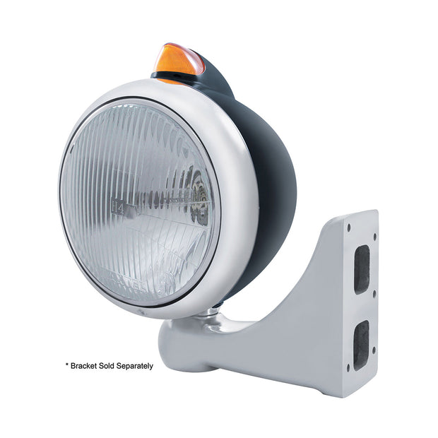 Black Guide 682-C Headlight H4 & Original Style LED Signal - Amber Lens