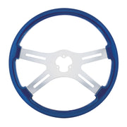 18" Color 4 Spoke Steering Wheel - Electric Blue