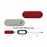 10 LED Oval Light Kit (Stop, Turn & Tail) - Red LED/Red Lens