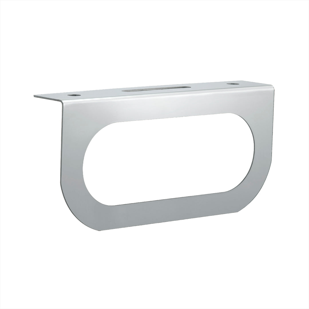 Stainless Light Bracket With Single Oval Light Cutout