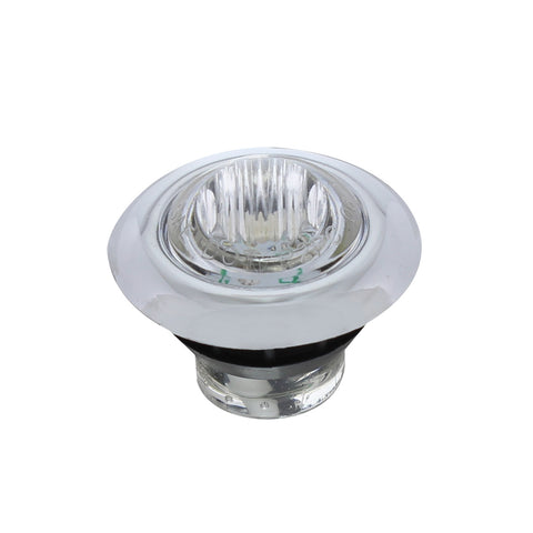 3 LED 3/4" Mini Light With Bezel (Clearance/Marker) - Red LED/Clear Lens