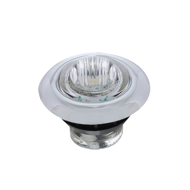 3 LED 3/4" Mini Light With Bezel (Clearance/Marker) - Red LED/Clear Lens